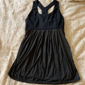 Grey and Black Lululemon racer back flowy top